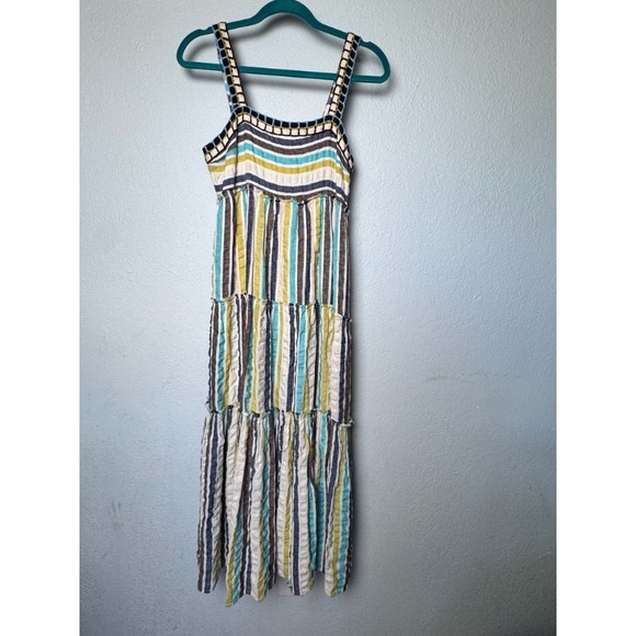 Anthropologie Dresses & Skirts - Anthropologie Rainbow Maxi Dress Women's 6P‎ Multi Striped Boho Chic Summer